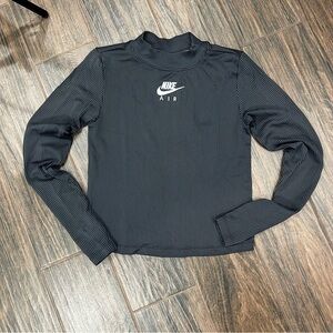 Nike Air Black and White Striped Long Sleeve Shirt
